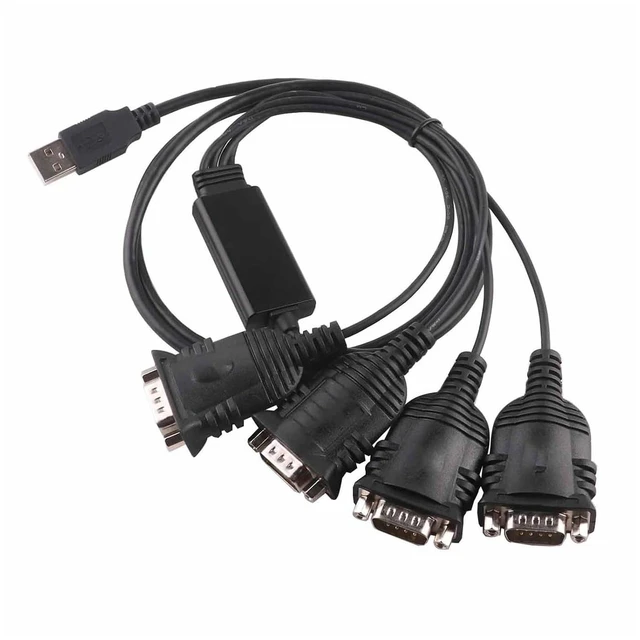 Main image of USB To DB9 Male RS232 RS 232 4 Ports Adapters Connector Converter Cable