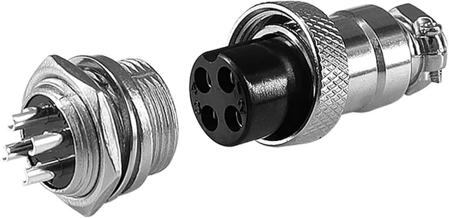 Alt view image 3 of 5 - Waterproof M16 Electrical Connector 2 3 4 5 6 7 8 9 10 Pin 2m Extension Cable Air Male Female Socket Wire Adapter(Ivory)