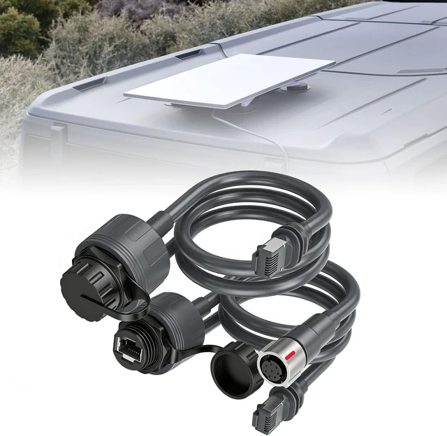 Alt view image 2 of 7 - Rectangular Satellite SPX Male to RJ45 Water Proof Adapter for High Speed Internet Connection Outdoor Use