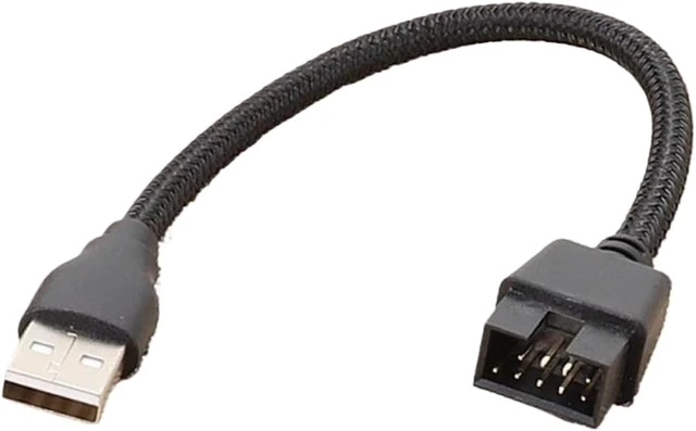 Alt view image 3 of 5 - USB A Male to 9Pin Male Mainboard Extension Adapter