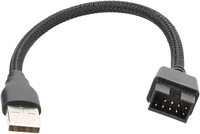 Alt view image 4 of 5 - USB A Male to 9Pin Male Mainboard Extension Adapter