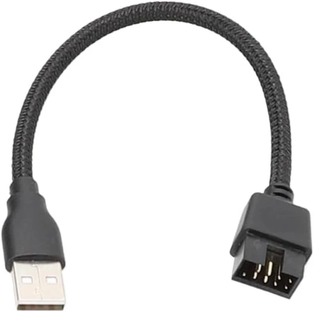 Alt view image 5 of 5 - USB A Male to 9Pin Male Mainboard Extension Adapter