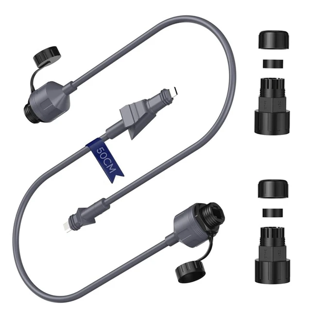 Alt view image 7 of 7 - SPX to RJ45 High Speed Rectangular Satellite Coupler Cable for Outdoor and Indoor Use