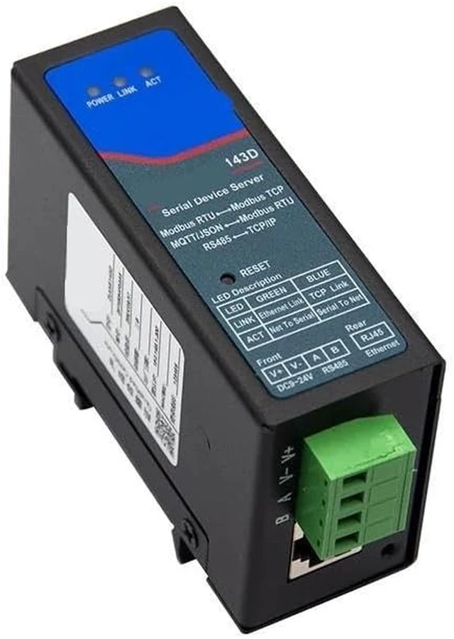 Alt view image 5 of 5 - ZLAN5143D Small Size Din Rail Mounted Modbus RTU Ethernet
