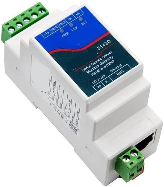 Alt view image 3 of 6 - ZLAN5143D Small Size Din Rail Mounted Modbus RTU Ethernet