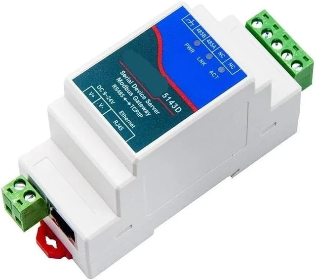 Alt view image 5 of 6 - ZLAN5143D Small Size Din Rail Mounted Modbus RTU Ethernet