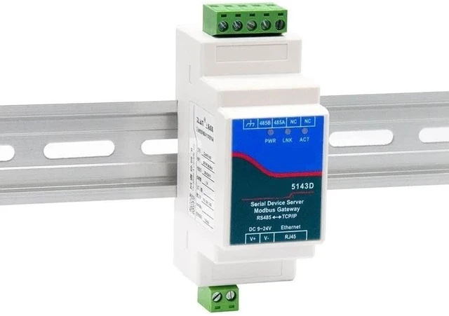 Alt view image 6 of 6 - ZLAN5143D Small Size Din Rail Mounted Modbus RTU Ethernet