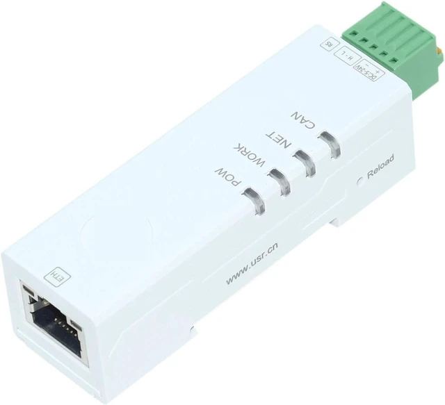 Main image of DC5~24V DIN Rail USR-CAN115 CAN to Ethernet Converter Client