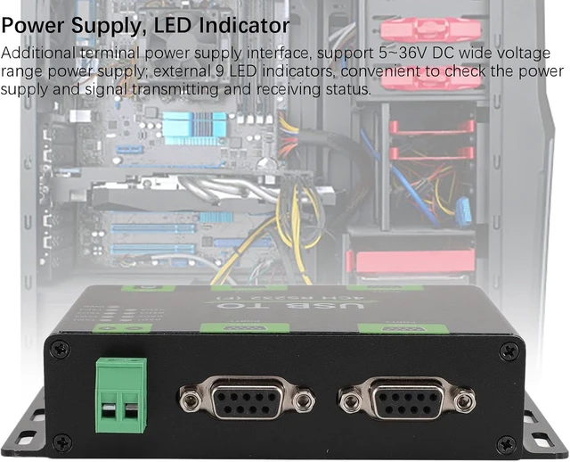 Alt view image 4 of 7 - Kadimendium Industrial Grade Isolated USB to RS232 Converter High Speed RS232 Interface for Telecommunication - Aluminium Alloy 1 Unit