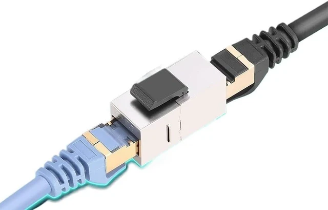 Alt view image 3 of 6 - CAT7 CAT6A CAT6 RJ45 Inline Coupler, Shielded Straight-Through LAN Ethernet Module Adapter(12pcs,Alloy CAT7)