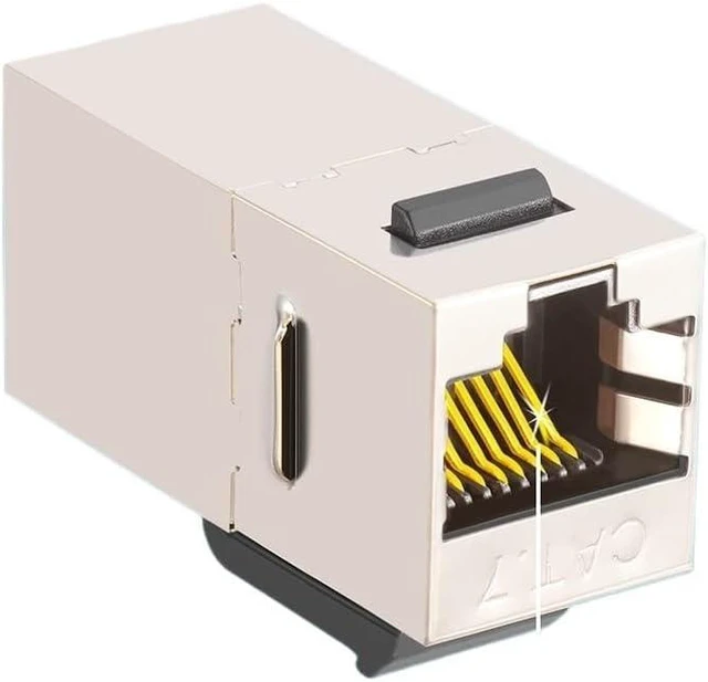 Alt view image 4 of 6 - CAT7 CAT6A CAT6 RJ45 Inline Coupler, Shielded Straight-Through LAN Ethernet Module Adapter(12pcs,Alloy CAT7)