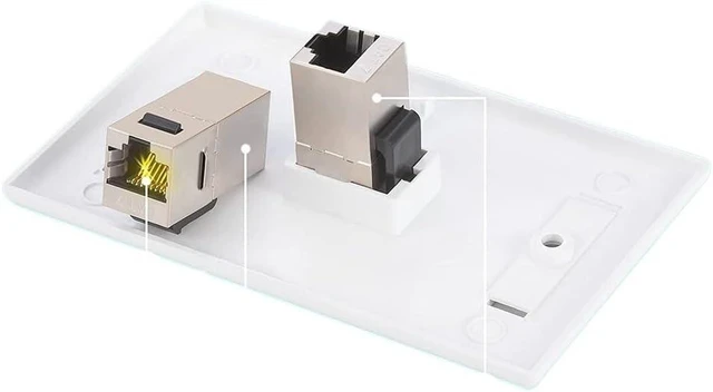 Alt view image 5 of 6 - CAT7 CAT6A CAT6 RJ45 Inline Coupler, Shielded Straight-Through LAN Ethernet Module Adapter(12pcs,Alloy CAT7)