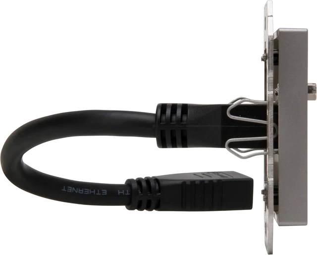 Alt view image 4 of 7 - Kopp 495147008 HK07 HDMI Junction Box with Cover and with Cable and Breakout Cable 0.2 m, Colour: Steel-Coloured