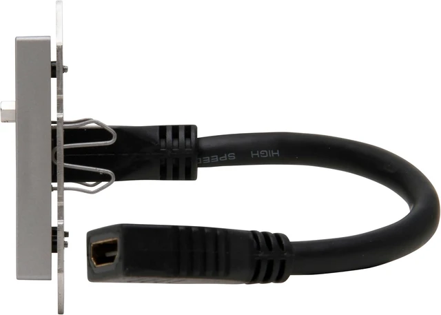 Alt view image 5 of 7 - Kopp 495147008 HK07 HDMI Junction Box with Cover and with Cable and Breakout Cable 0.2 m, Colour: Steel-Coloured