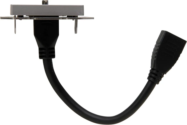 Alt view image 6 of 7 - Kopp 495147008 HK07 HDMI Junction Box with Cover and with Cable and Breakout Cable 0.2 m, Colour: Steel-Coloured