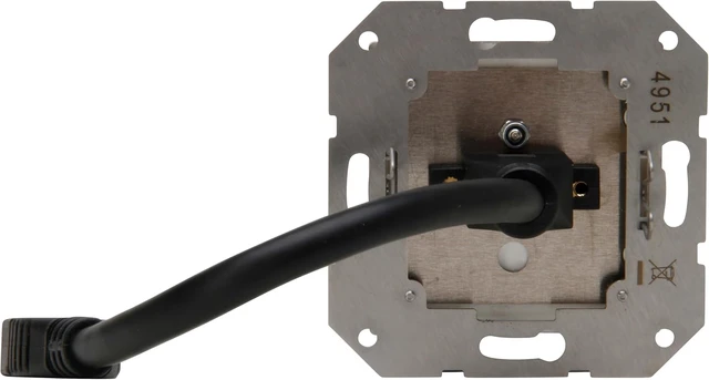 Alt view image 7 of 7 - Kopp 495147008 HK07 HDMI Junction Box with Cover and with Cable and Breakout Cable 0.2 m, Colour: Steel-Coloured