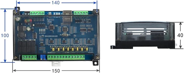 Alt view image 3 of 3 - CWT-BK-04040802 4Di 4Do 8Ai 2Ao Digital Input and Output Analog Input and Output RS485 RS232 Ethernet Modbus Rtu Io Module(BK-0404T-8AI-2AO-SE)
