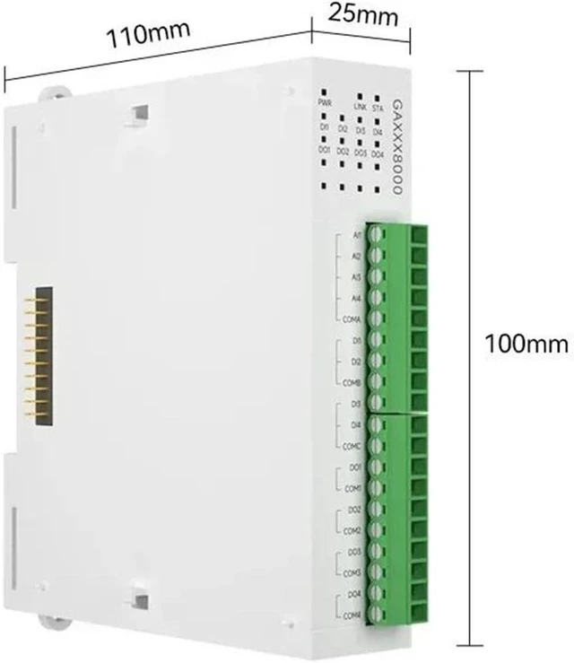 Alt view image 2 of 6 - 8AI Expansion Remote IO Module RS485 Ethernet GXAXX0800