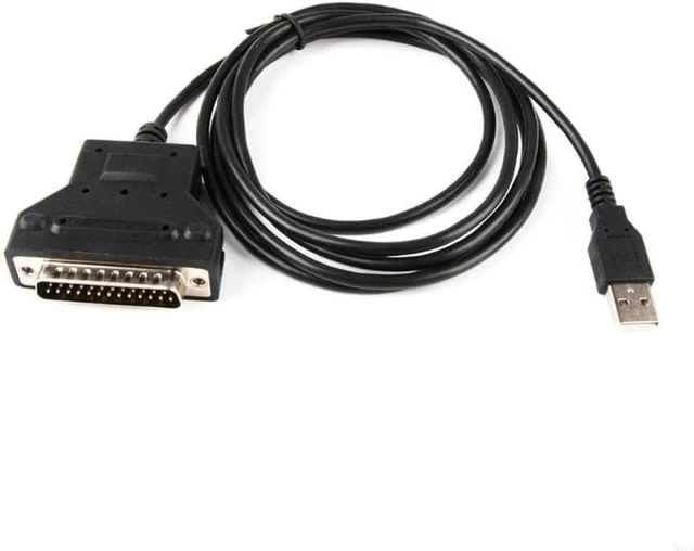 Alt view image 4 of 4 - USB to DB25 25Pin Serial Cable for Connecting Vintage Printing Equipment 180cm