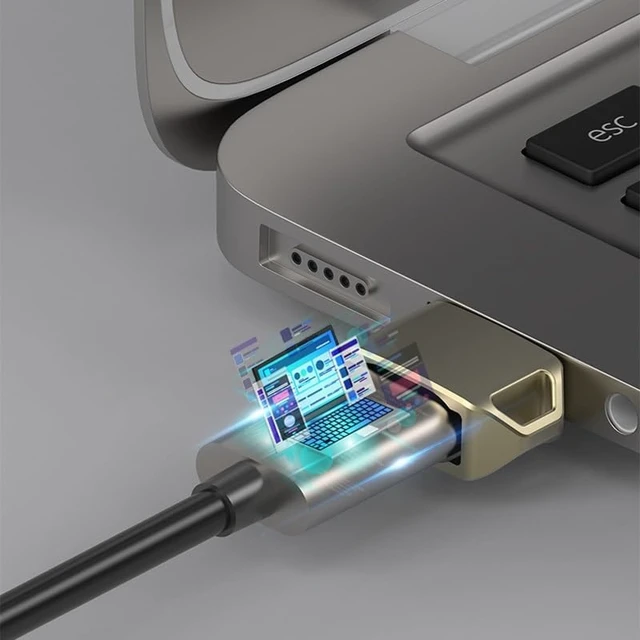 Alt view image 4 of 6 - Zinc Alloy Revolution TYPEC Female Charger PD Adapter Data Cable Converter