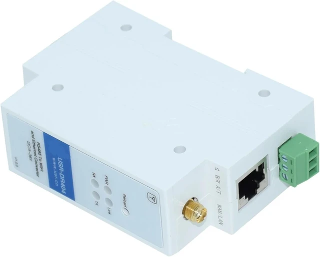 Alt view image 2 of 7 - Serial Port RS485 to Ethernet Server Converter USR-DR404(3m Antenna No Plug)