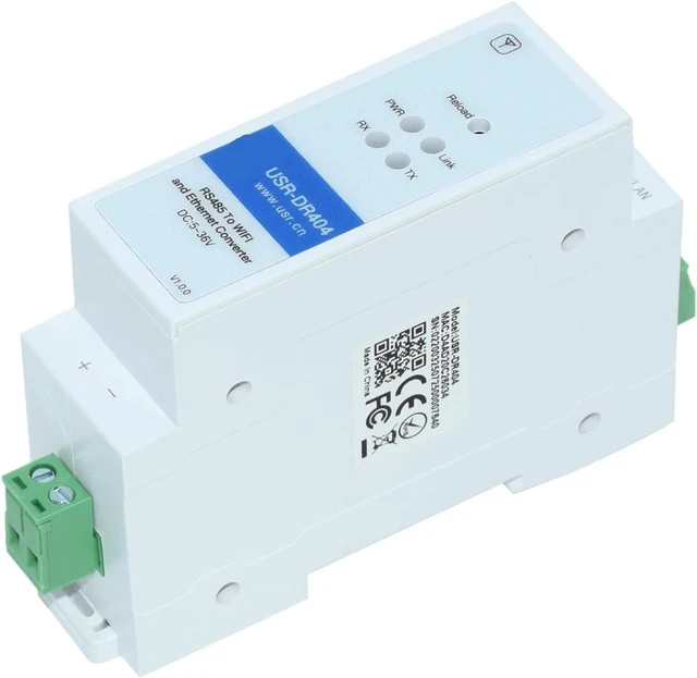 Alt view image 6 of 7 - Serial Port RS485 to Ethernet Server Converter USR-DR404(3m Antenna No Plug)