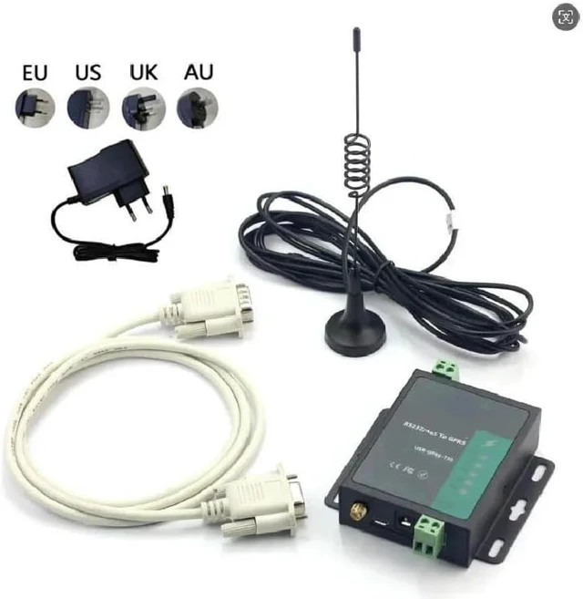 Alt view image 2 of 3 - RS232+485 Serial to GPRS DTU GSM Wireless Transmission Module