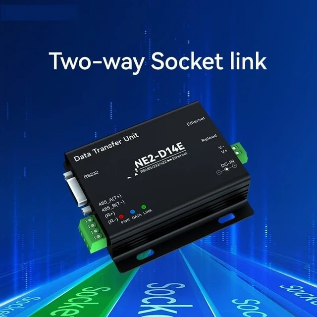 Alt view image 3 of 3 - RS485/RS232/RS422 to Ethernet Serial Server Modbus Gateway POE Power Supply DC8-28V Modbus to RTU MQTT NE2-D14E