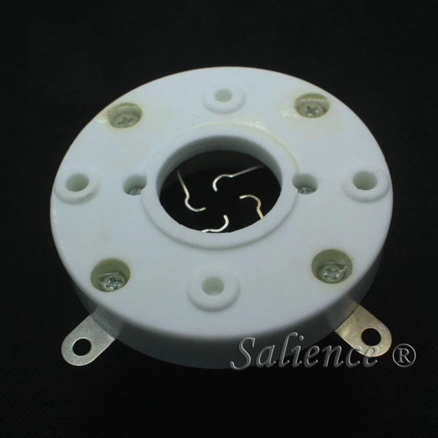 Alt view image 2 of 5 - 10PCS 4PIN Silver Plated Ceramic Vacuum Tube Socket for 300B 2A3 811 211 845 805