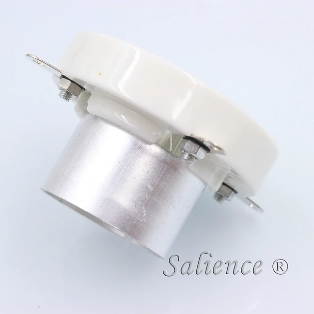 Alt view image 4 of 5 - 10PCS 4PIN Silver Plated Ceramic Vacuum Tube Socket for 300B 2A3 811 211 845 805