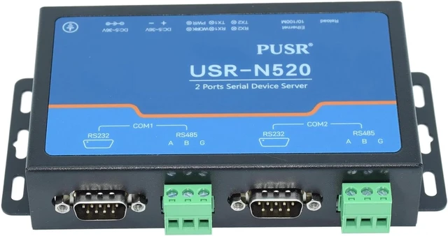 Alt view image 6 of 7 - Industrial USR-N520 Dual Serial Server RS232/485/422 to Ethernet