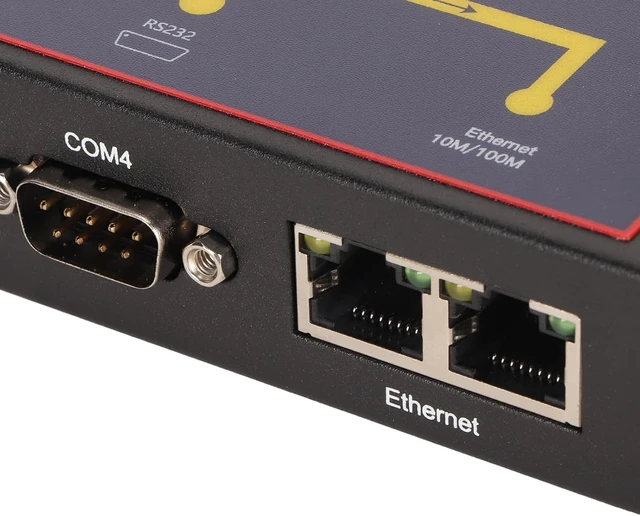 Alt view image 5 of 7 - 4 Port RS232 RS485 RS422 to Ethernet Serial Server Adapter, 10 100Mbps RJ45, Industrial Grade, 100-240V