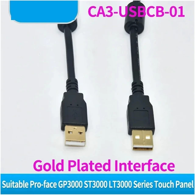 Alt view image 4 of 6 - PLC Programming Cable CA3-USBCB-01 Suitable for PRO-FACE GP3000 ST3000 LT3000 AGP3301 Touch Panel PHMI USB Port Communication Programming Cable(Black CA3-USBCB-01)