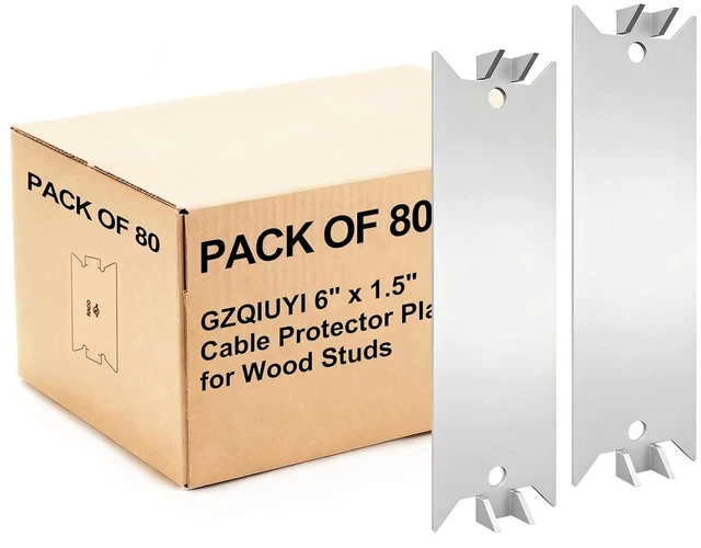 Main image of 6 Inch Nail Plates Protection Shield for Wood Studs, Cable Wire Protector