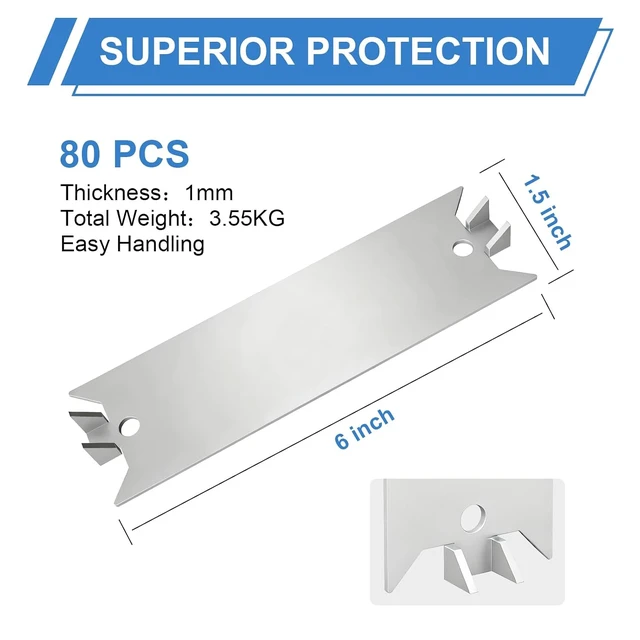 Alt view image 2 of 7 - 6 Inch Nail Plates Protection Shield for Wood Studs, Cable Wire Protector