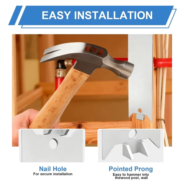 Alt view image 3 of 7 - 6 Inch Nail Plates Protection Shield for Wood Studs, Cable Wire Protector