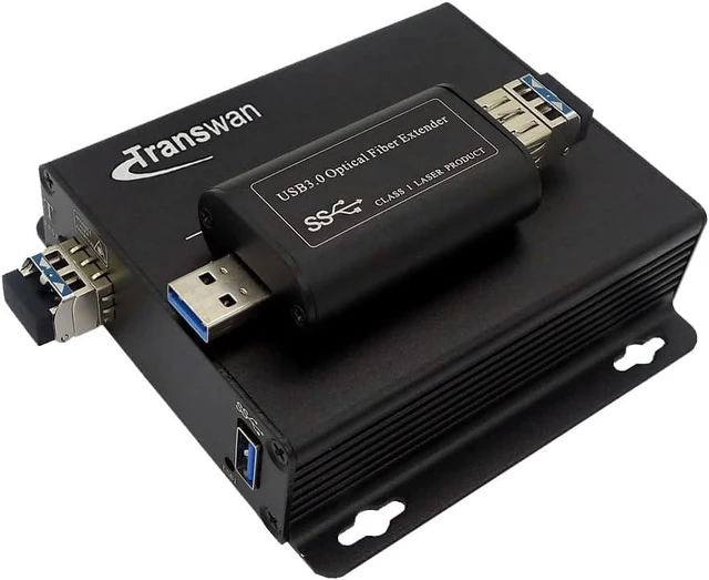 Main image of USB 3.0/2.0/1.1 Over Fiber Extender to Max 250 Meters on 2 Core Single-Mode Fiber with 2 x LC 10 Gbps SFP Module, Supports 5 Gbps Speed, Backward Compatible with USB 2.0/1.1