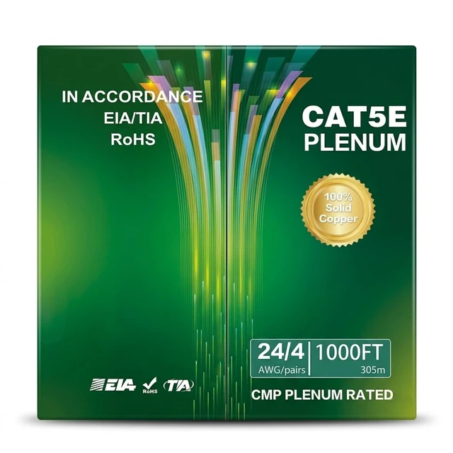 Alt view image 3 of 4 - Cat5e Plenum Bulk Cable, 1000ft