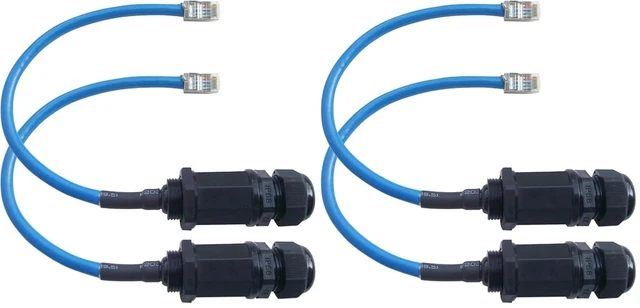 Main image of PENGLIN 2PCS M20 RJ45 Waterproof Panel Mount Connector, Male to Female Cat6 Ethernet LAN Cable, Outdoor Panel Mount Coupler with Shield Cat6 Network Cable (Pack of 2)