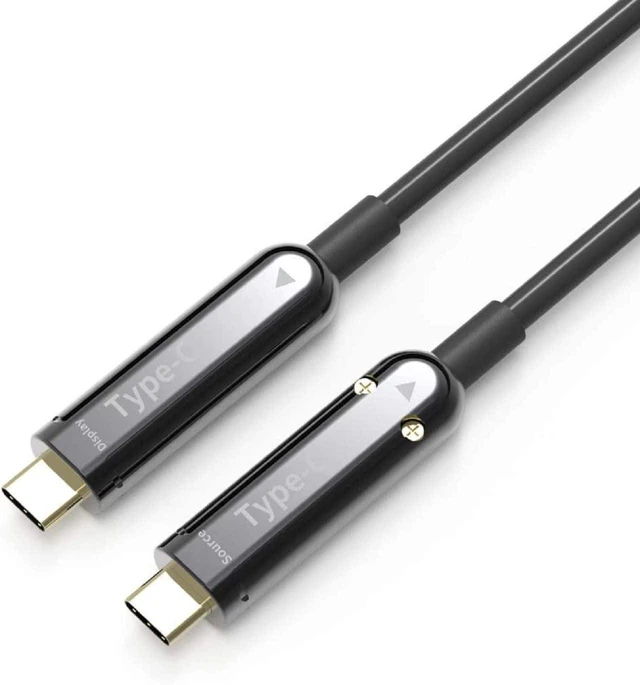 Main image of Pacroban USB-C to USB-C 25ft Fiber Optic Cable 4K 60Hz Video Only, No Charging or Data Transfer USB 3.1 Display Cable for Monitor, Projector, TV