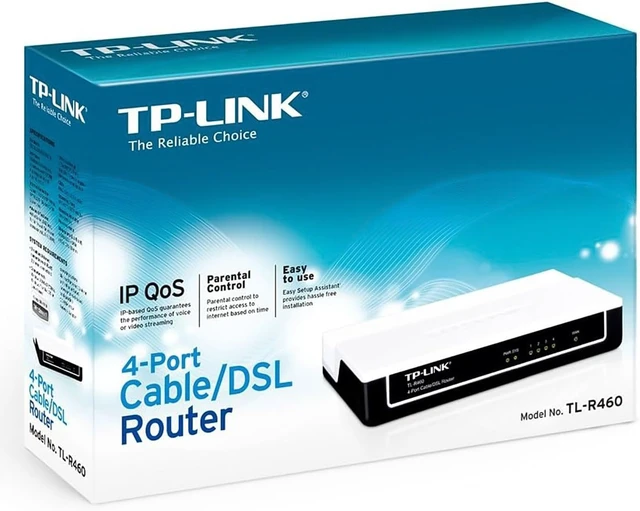 Alt view image 5 of 5 - TP-LINK TL-R460 Advanced 4-Port Cable/DSL Router, 1 WAN port, 4 LAN ports