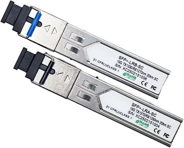 Alt view image 3 of 5 - 10G SFP+ Bi-Directional Optical Transceiver, 1270/1330nm Wavelength, 20KM Single-Mode Fiber,(4 Pair)