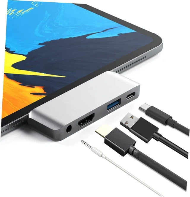 Alt view image 3 of 7 - USB C Hub Adapter Wc7366 Aluminum Alloy 4k Display