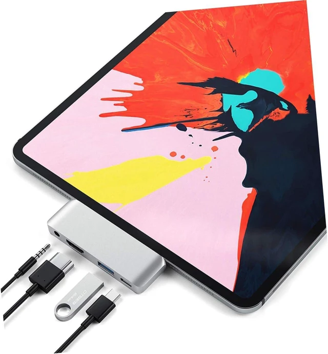 Alt view image 7 of 7 - USB C Hub Adapter Wc7366 Aluminum Alloy 4k Display