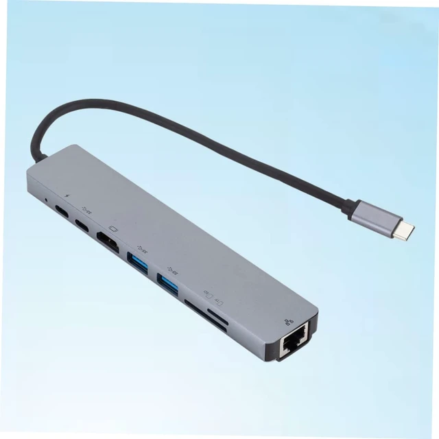 Alt view image 4 of 7 - Artibetter Type C Hub Adapter USB C to 2 USB 3.0 Ports with Ethernet 1000mbps Lightweight Aluminum Alloy