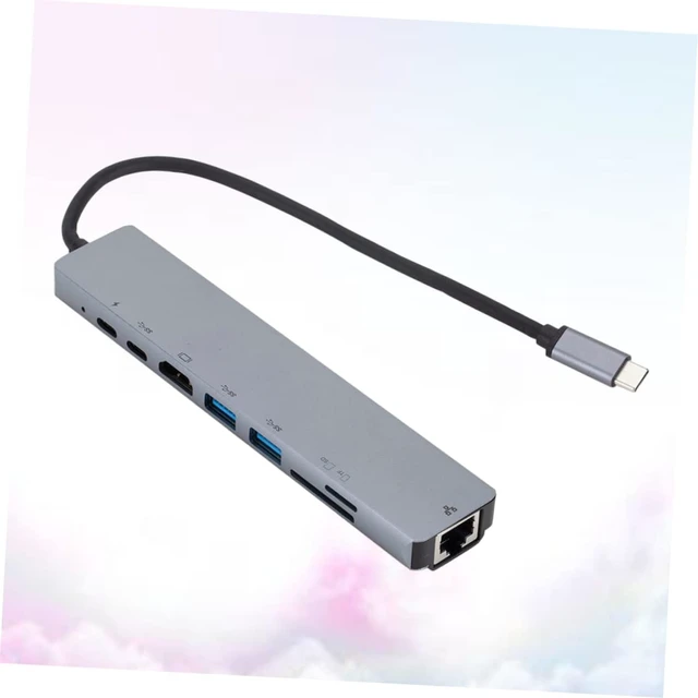 Alt view image 5 of 7 - Artibetter Type C Hub Adapter USB C to 2 USB 3.0 Ports with Ethernet 1000mbps Lightweight Aluminum Alloy
