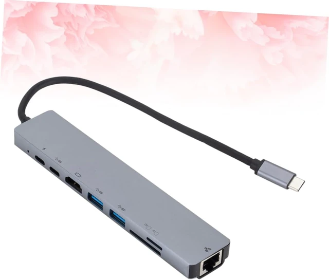 Alt view image 7 of 7 - Artibetter Type C Hub Adapter USB C to 2 USB 3.0 Ports with Ethernet 1000mbps Lightweight Aluminum Alloy