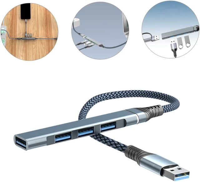 Alt view image 3 of 7 - Mikikit 5pcs Port USB Hub Splitter USB Expander for Laptop Multiple Ports for Home Office Use