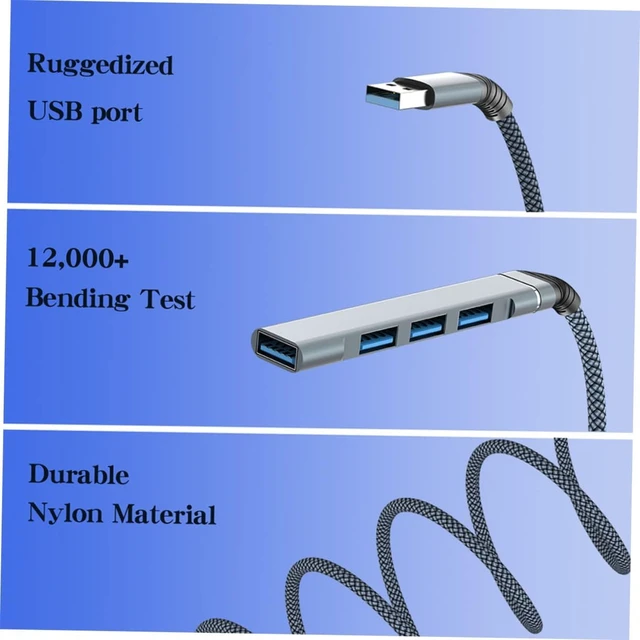 Alt view image 5 of 7 - Mikikit 5pcs Port USB Hub Splitter USB Expander for Laptop Multiple Ports for Home Office Use