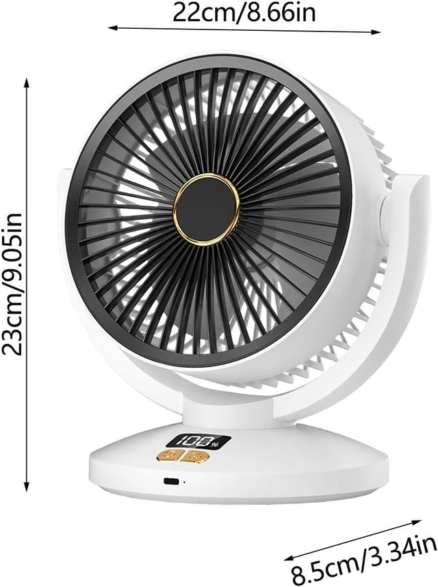 Alt view image 6 of 7 - Circulating Fan Digital Display Circulating Fan Rechargeable